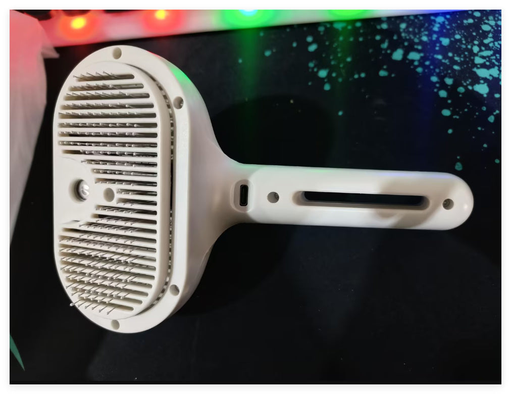 Pet Grooming Comb | Self-Cleaning Deshedding Brush with Mist