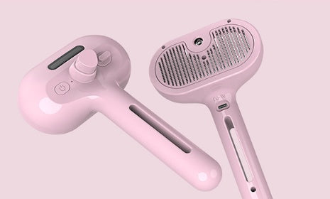 Pet Grooming Comb | Self-Cleaning Deshedding Brush with Mist