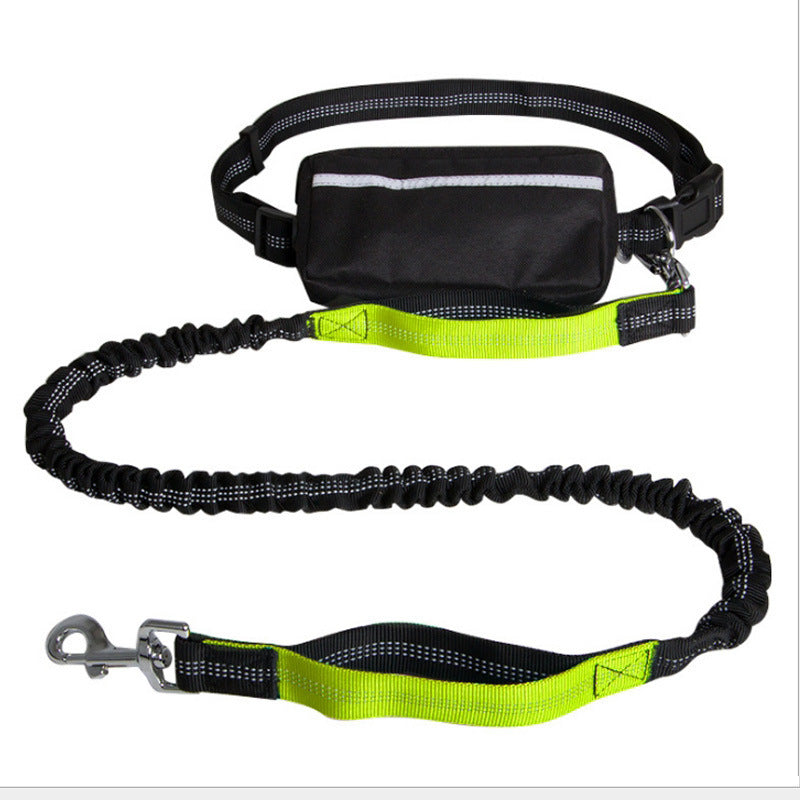 Hands-Free Dog Leash | Reflective Retractable Nylon with Pouch