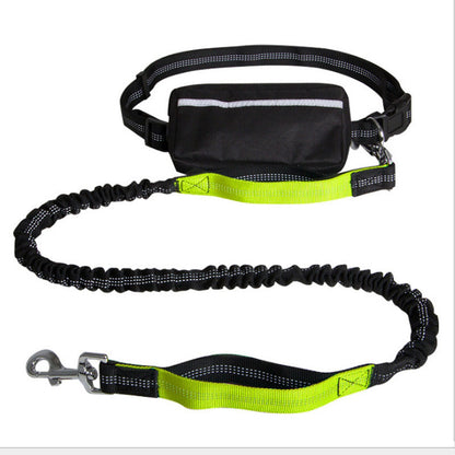 Hands-Free Dog Leash | Reflective Retractable Nylon with Pouch