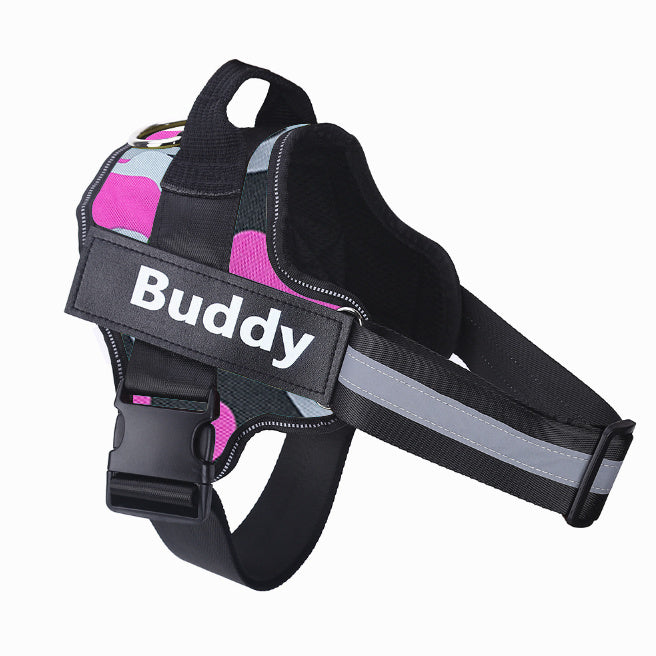 Personalized Dog Harness | No-Pull Reflective Adjustable Vest with Custom Patch