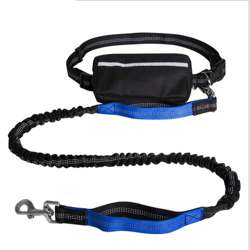 Hands-Free Dog Leash | Reflective Retractable Nylon with Pouch