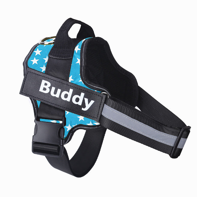Personalized Dog Harness | No-Pull Reflective Adjustable Vest with Custom Patch