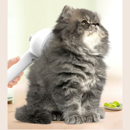 Pet Grooming Comb | Self-Cleaning Deshedding Brush with Mist