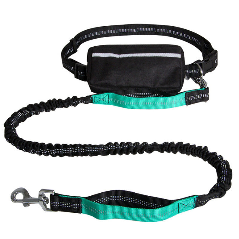 Hands-Free Dog Leash | Reflective Retractable Nylon with Pouch