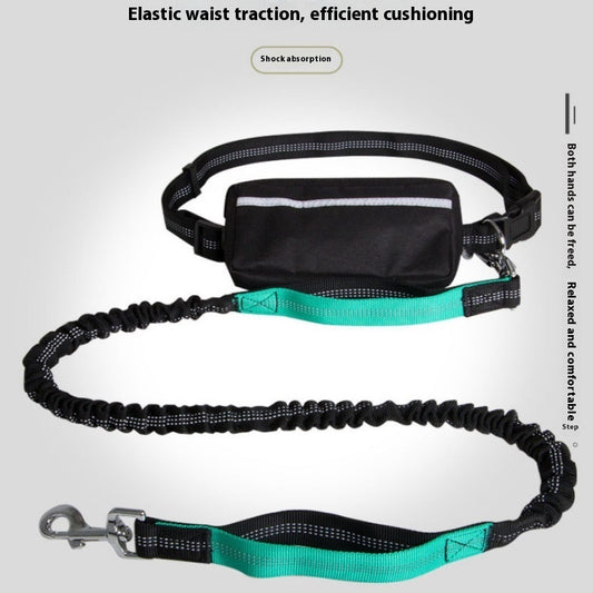 Hands-Free Dog Leash | Reflective Retractable Nylon with Pouch