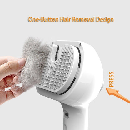 Pet Grooming Comb | Self-Cleaning Deshedding Brush with Mist
