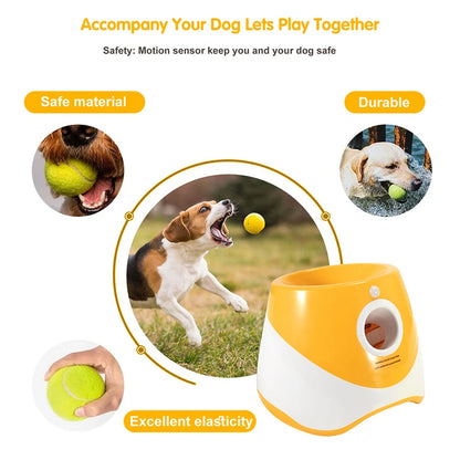 Mini Tennis  Ball Automatic Launcher Interactive Throw Toy