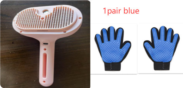 Pet Grooming Comb | Self-Cleaning Deshedding Brush with Mist