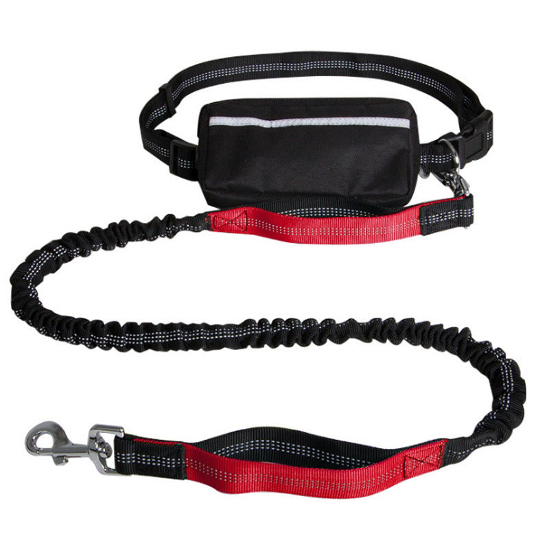 Hands-Free Dog Leash | Reflective Retractable Nylon with Pouch