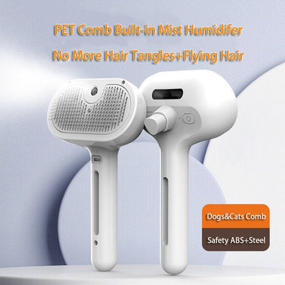 Pet Grooming Comb | Self-Cleaning Deshedding Brush with Mist
