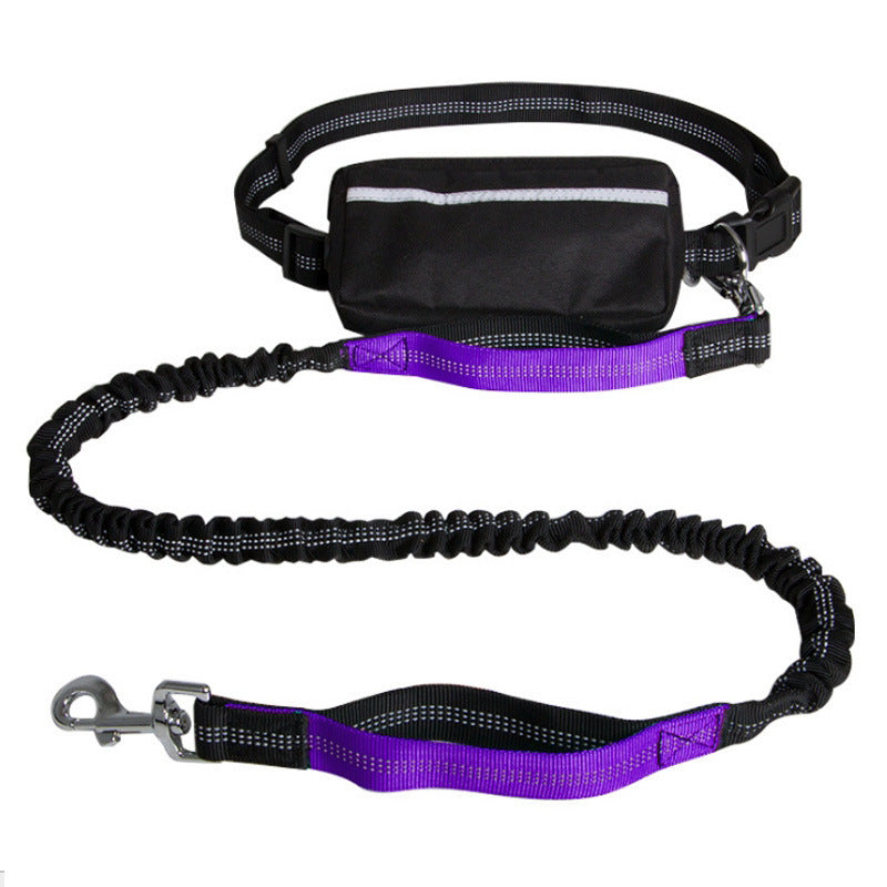 Hands-Free Dog Leash | Reflective Retractable Nylon with Pouch