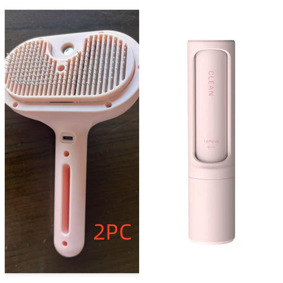 Pet Grooming Comb | Self-Cleaning Deshedding Brush with Mist
