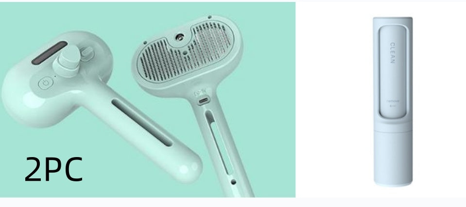 Pet Grooming Comb | Self-Cleaning Deshedding Brush with Mist