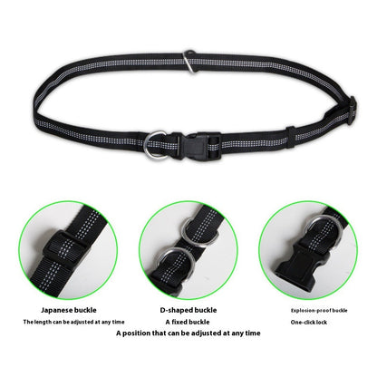 Hands-Free Dog Leash | Reflective Retractable Nylon with Pouch