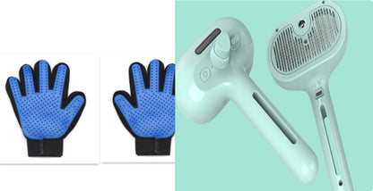 Pet Grooming Comb | Self-Cleaning Deshedding Brush with Mist